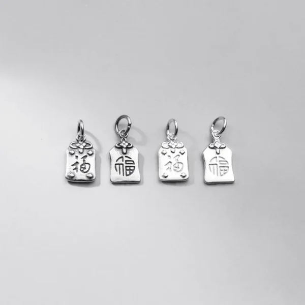 Sterling Silver Fortune Charm Pendant